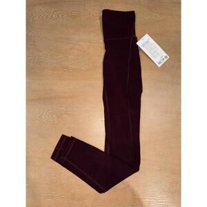 NWT Lululemon Align High-Rise Pant with Pockets 28" SIZE 2 Black Plum